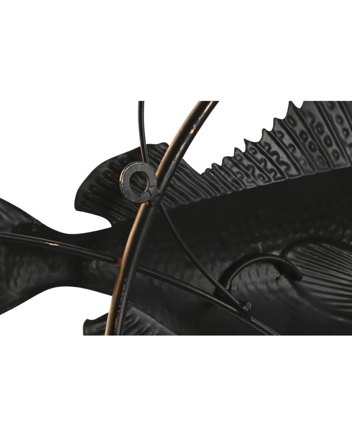 Decorazione da Parete Home ESPRIT Azzurro Dorato Mediterraneo Pesci 91 x 4,5 x 50 cm