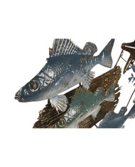 Decorazione da Parete Home ESPRIT Azzurro Dorato Mediterraneo Pesci 100 x 5 x 46 cm Decorazione da Parete Home ESPRIT Azzurro Dorato Mediterraneo Pesci 100 x 5 x 46 cm