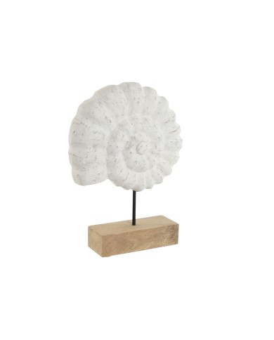 Statua Decorativa Home ESPRIT Bianco Naturale Mediterraneo Conchiglia 29 x 7,5 x 38,5 cm Statua Decorativa Home ESPRIT Bianco Naturale Mediterraneo Conchiglia 29 x 7,5 x 38,5 cm