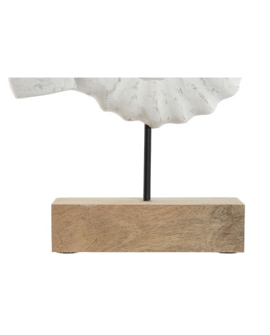 Statua Decorativa Home ESPRIT Bianco Naturale Mediterraneo Conchiglia 29 x 7,5 x 38,5 cm