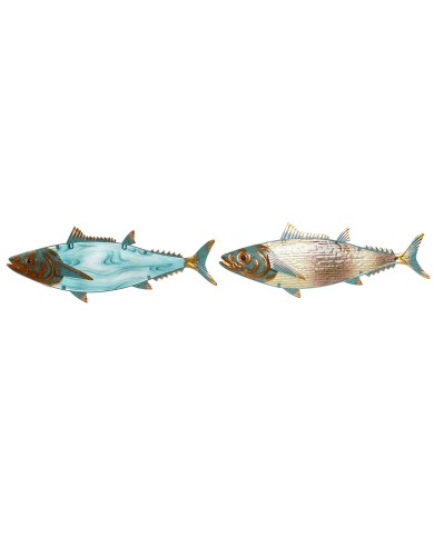 Decorazione da Parete Home ESPRIT Azzurro Multicolore Dorato Pesce Mediterraneo 70 x 4,5 x 25,5 cm (2 Unità) Decorazione da Parete Home ESPRIT Azzurro Multicolore Dorato Pesce Mediterraneo 70 x 4,5 x 25,5 cm (2 Unità)