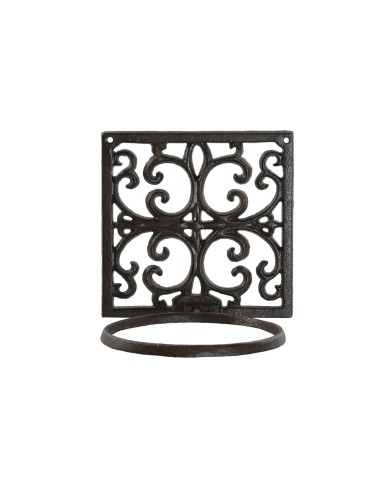 Supporto da Parete per Appendere Vasi Home ESPRIT Marrone scuro Ferro 18 x 17,5 x 18 cm Supporto da Parete per Appendere Vasi Home ESPRIT Marrone scuro Ferro 18 x 17,5 x 18 cm