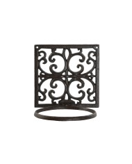 Supporto per Vaso Home ESPRIT Marrone scuro Ferro 24 x 3,2 x 15 cm