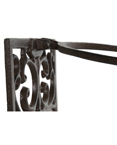 Supporto da Parete per Appendere Vasi Home ESPRIT Marrone scuro Ferro 18 x 17,5 x 18 cm Supporto da Parete per Appendere Vasi Home ESPRIT Marrone scuro Ferro 18 x 17,5 x 18 cm