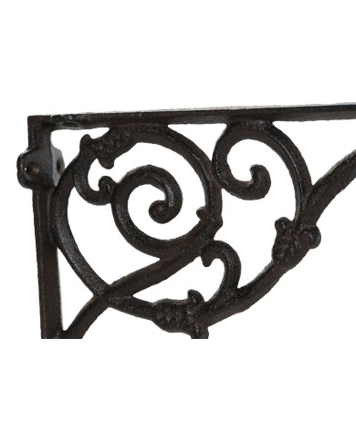 Supporto per Vaso Home ESPRIT Marrone scuro Ferro 24 x 3,2 x 15 cm Supporto per Vaso Home ESPRIT Marrone scuro Ferro 24 x 3,2 x 15 cm