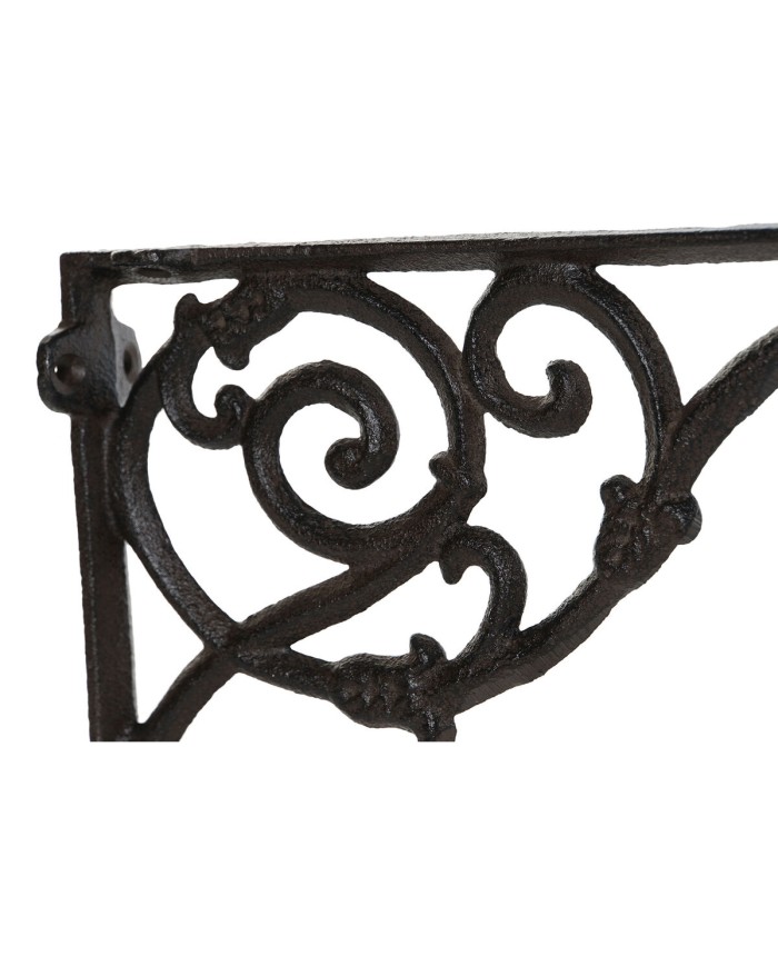 Supporto per Vaso Home ESPRIT Marrone scuro Ferro 24 x 3,2 x 15 cm