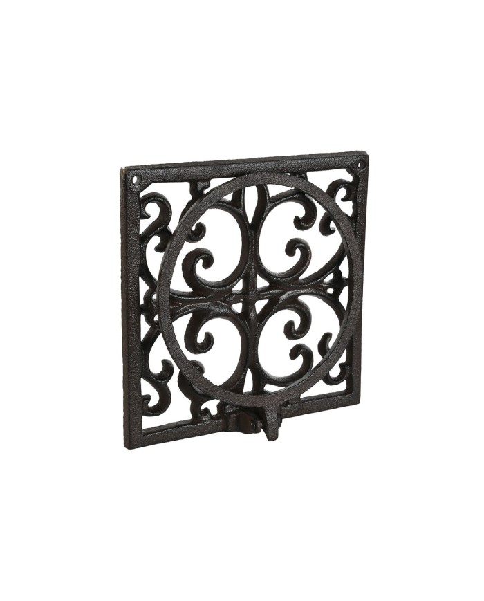 Supporto da Parete per Appendere Vasi Home ESPRIT Marrone scuro Ferro 18 x 17,5 x 18 cm