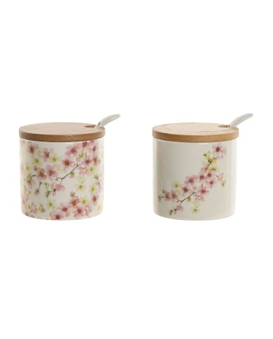Portazucchero Home ESPRIT Bianco Rosa Lilla Bambù Dolomite 7,5 x 7,5 x 7,5 cm (2 Unità) Portazucchero Home ESPRIT Bianco Rosa Lilla Bambù Dolomite 7,5 x 7,5 x 7,5 cm (2 Unità)
