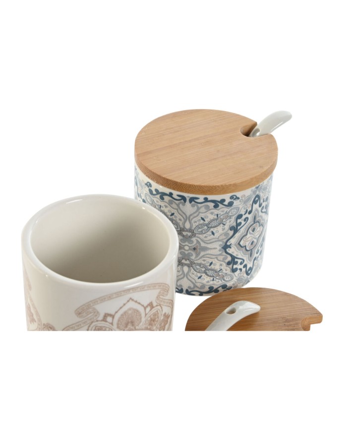 Portazucchero Home ESPRIT Azzurro Beige Rosa Lilla Bambù Dolomite 7,5 x 7,5 x 7,5 cm (2 Unità) Portazucchero Home ESPRIT Azzurro Beige Rosa Lilla Bambù Dolomite 7,5 x 7,5 x 7,5 cm (2 Unità)