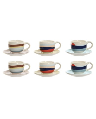 Set di Tazze da Caffè Home ESPRIT Giallo Azzurro Verde Lilla Metallo Dolomite 180 ml Set di Tazze da Caffè Home ESPRIT Giallo Azzurro Verde Lilla Metallo Dolomite 180 ml