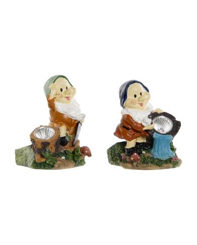 Gnomi da giardino Home ESPRIT Multicolore 11,5 x 11 x 15,2 cm (2 Unità) Gnomi da giardino Home ESPRIT Multicolore 11,5 x 11 x 15,2 cm (2 Unità)