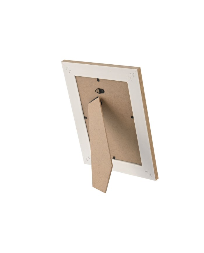 Cornice Portafoto Home ESPRIT Multicolore Alluminio Cristallo Legno MDF Scandi 16 x 2,8 x 21 cm (4 Unità)