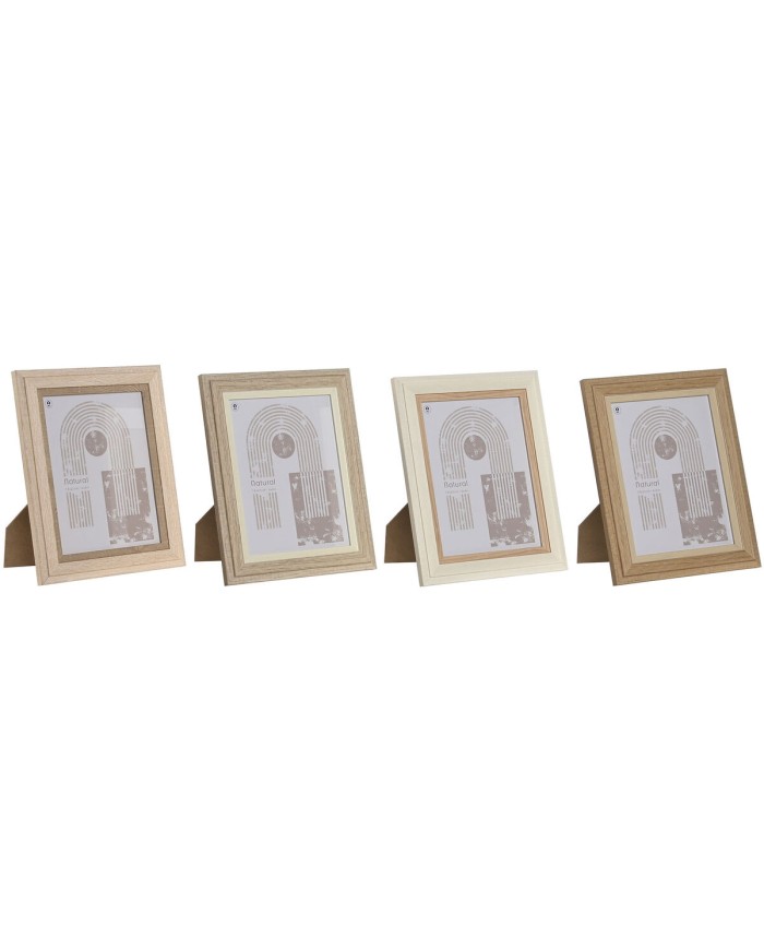 Cornice Portafoto Home ESPRIT Cristallo Legno MDF 18 x 2,8 x 23 cm (4 Unità)
