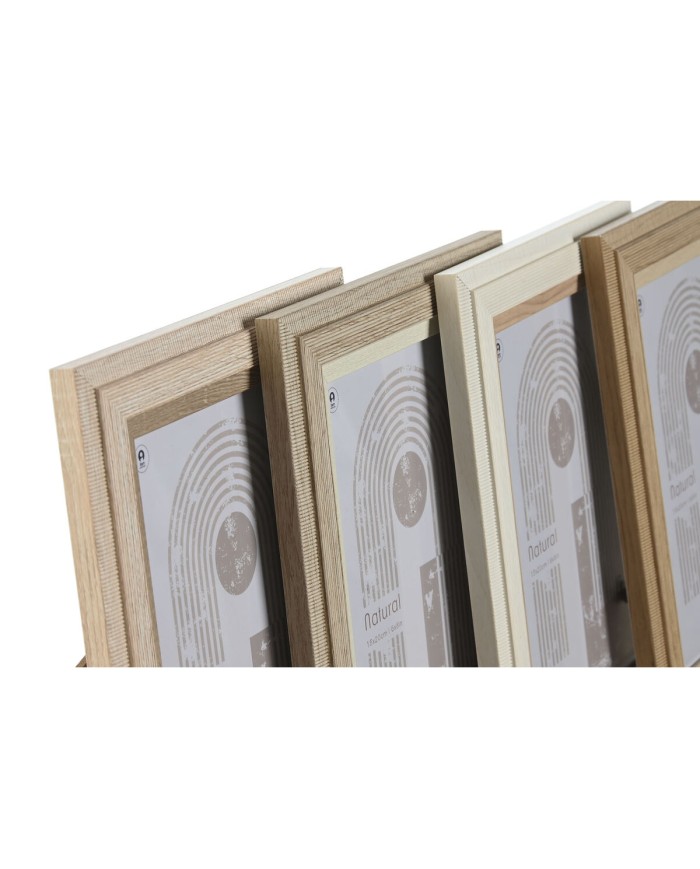 Cornice Portafoto Home ESPRIT Cristallo Legno MDF 18 x 2,8 x 23 cm (4 Unità)