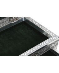 Scatola-Portagioie Home ESPRIT Verde Argentato Legno Alluminio 17,5 x 12,5 x 8,5 cm