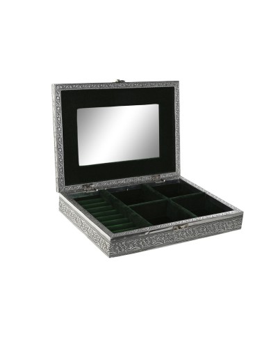 Scatola-Portagioie Home ESPRIT Verde Argentato Legno Alluminio 27,5 x 20 x 5,4 cm Scatola-Portagioie Home ESPRIT Verde Argentato Legno Alluminio 27,5 x 20 x 5,4 cm