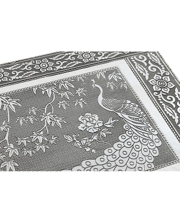 Scatola-Portagioie Home ESPRIT Verde Argentato Legno Alluminio 27,5 x 20 x 5,4 cm