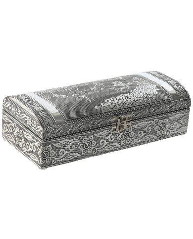 Scatola-Portagioie Home ESPRIT Verde Argentato Legno Alluminio 22,5 x 10 x 6,5 cm Scatola-Portagioie Home ESPRIT Verde Argentato Legno Alluminio 22,5 x 10 x 6,5 cm