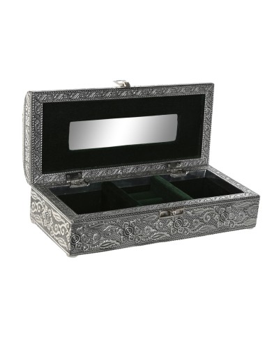 Scatola-Portagioie Home ESPRIT Verde Argentato Legno Alluminio 22,5 x 10 x 6,5 cm Scatola-Portagioie Home ESPRIT Verde Argentato Legno Alluminio 22,5 x 10 x 6,5 cm