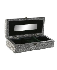 Scatola-Portagioie Home ESPRIT Verde Argentato Legno Alluminio 22,5 x 10 x 6,5 cm Scatola-Portagioie Home ESPRIT Verde Argentato Legno Alluminio 22,5 x 10 x 6,5 cm