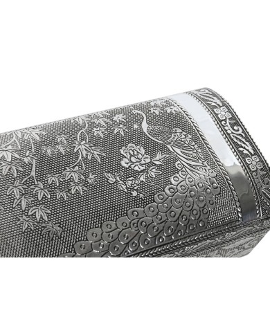 Scatola-Portagioie Home ESPRIT Verde Argentato Legno Alluminio 22,5 x 10 x 6,5 cm