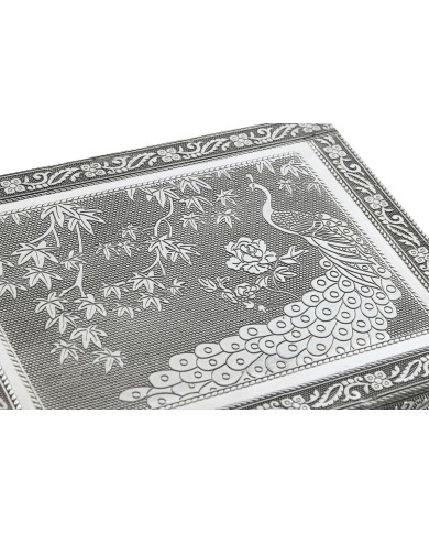 Scatola-Portagioie Home ESPRIT Verde Argentato Legno Alluminio 22,5 x 17,5 x 7,6 cm