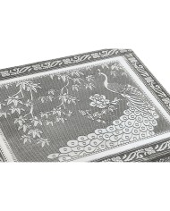 Scatola-Portagioie Home ESPRIT Verde Argentato Legno Alluminio 22,5 x 17,5 x 7,6 cm