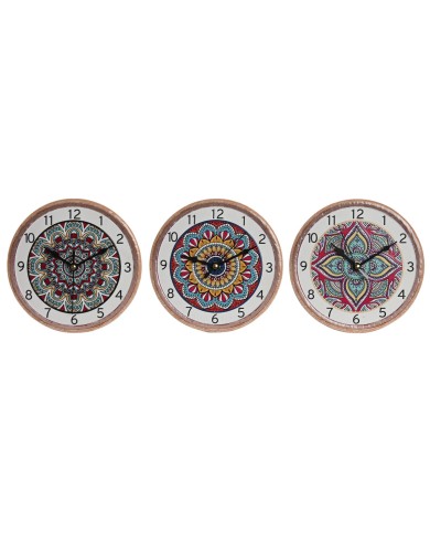 Orologio da Tavolo Home ESPRIT Ceramica Mandala 16 x 1 x 16 cm Orologio da Tavolo Home ESPRIT Ceramica Mandala 16 x 1 x 16 cm