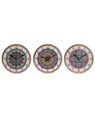Orologio da Tavolo Home ESPRIT Ceramica Mandala 16 x 1 x 16 cm