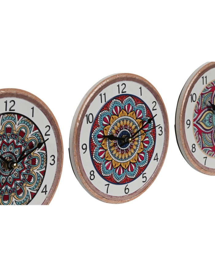 Orologio da Tavolo Home ESPRIT Ceramica Mandala 16 x 1 x 16 cm