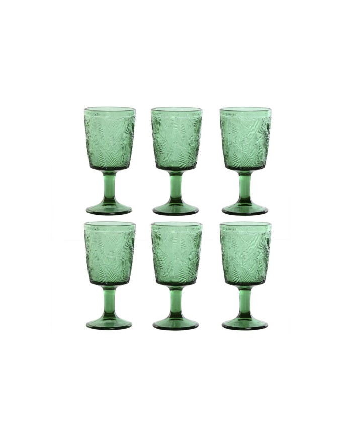Set di Bicchieri Home ESPRIT Verde Cristallo 285 ml (6 Unità)