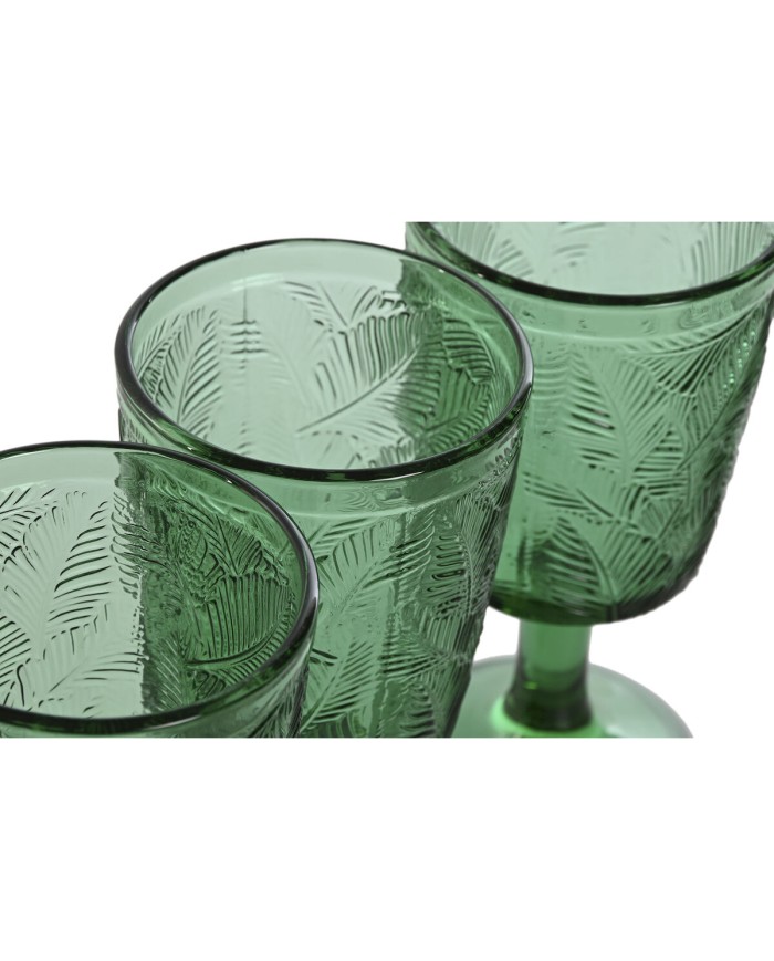 Set di Bicchieri Home ESPRIT Verde Cristallo 285 ml (6 Unità)