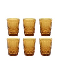 Set di Bicchieri Home ESPRIT Verde Cristallo Con rilievo 370 ml (6 Unità)