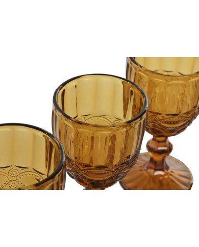 Set di Bicchieri Home ESPRIT Ambra Cristallo 240 ml (6 Unità) Set di Bicchieri Home ESPRIT Ambra Cristallo 240 ml (6 Unità)