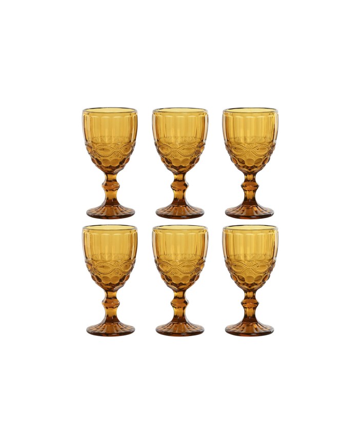 Set di Bicchieri Home ESPRIT Ambra Cristallo 325 ml (6 Unità) Set di Bicchieri Home ESPRIT Ambra Cristallo 325 ml (6 Unità)
