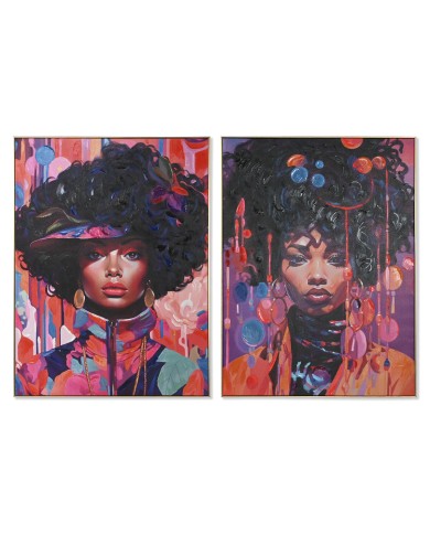 Quadro Home ESPRIT Donna Moderno 90 x 3,5 x 120 cm (2 Unità)