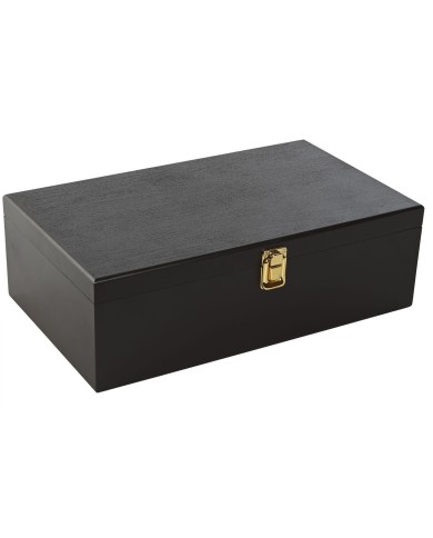 Set di Accessori per il Vino Home ESPRIT Marrone scuro Legno MDF 36 x 21 x 12 cm