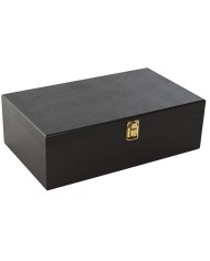 Set di Accessori per il Vino Home ESPRIT Marrone scuro Legno MDF 36 x 21 x 12 cm