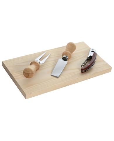 Set di Accessori per il Vino Home ESPRIT Marrone scuro Legno MDF 36 x 21 x 12 cm