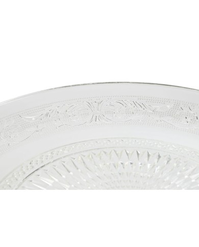 Piatto da pranzo Home ESPRIT Trasparente Cristallo 33 x 33 x 9,4 cm