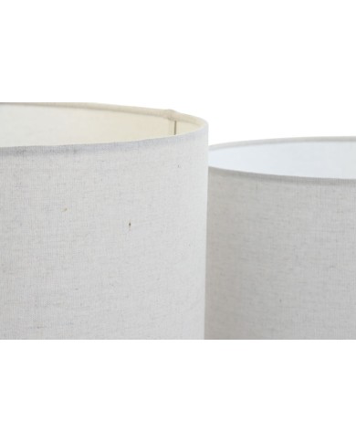 Paralume Home ESPRIT Beige Lino Metallo 40 x 40 x 28 cm (2 Unità) Paralume Home ESPRIT Beige Lino Metallo 40 x 40 x 28 cm (2 Unità)