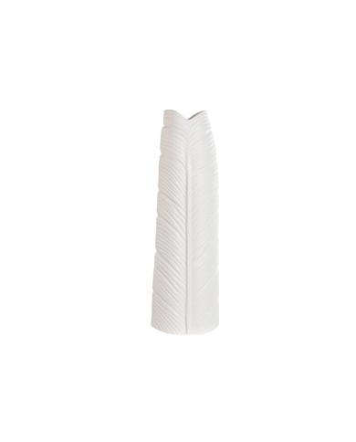 Vaso Home ESPRIT Bianco Gres Tropicale Foglia della pianta 33 x 10 x 70 cm Vaso Home ESPRIT Bianco Gres Tropicale Foglia della pianta 33 x 10 x 70 cm