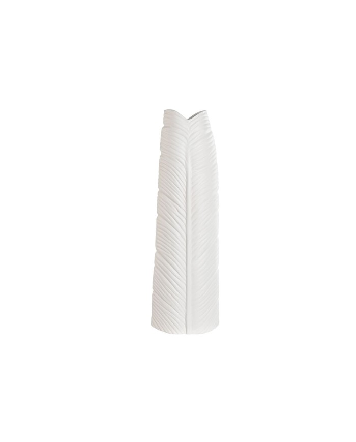 Vaso Home ESPRIT Bianco Gres Tropicale Foglia della pianta 33 x 10 x 70 cm Vaso Home ESPRIT Bianco Gres Tropicale Foglia della pianta 33 x 10 x 70 cm
