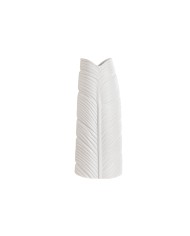 Vaso Home ESPRIT Bianco Gres Tropicale Foglia della pianta 21 x 10 x 50 cm Vaso Home ESPRIT Bianco Gres Tropicale Foglia della pianta 21 x 10 x 50 cm
