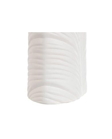 Vaso Home ESPRIT Bianco Gres Tropicale Foglia della pianta 21 x 10 x 50 cm Vaso Home ESPRIT Bianco Gres Tropicale Foglia della pianta 21 x 10 x 50 cm