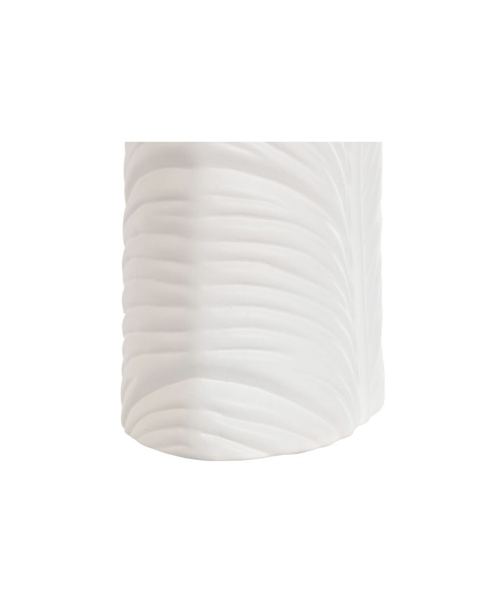 Vaso Home ESPRIT Bianco Gres Tropicale Foglia della pianta 21 x 10 x 50 cm Vaso Home ESPRIT Bianco Gres Tropicale Foglia della pianta 21 x 10 x 50 cm