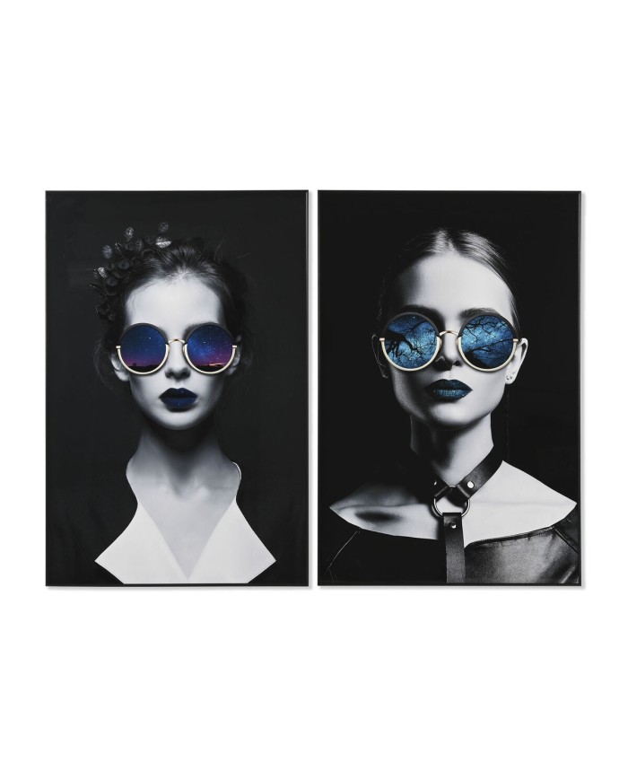 Quadro Home ESPRIT Moderno chica 80 x 3 x 120 cm (2 Unità)