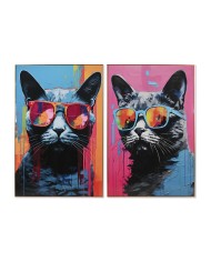 Quadro Home ESPRIT Astratto Moderno 80 x 3 x 120 cm (2 Unità)