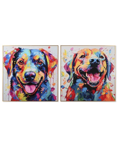Quadro Home ESPRIT Moderno Cane 80 x 3 x 80 cm (2 Unità)