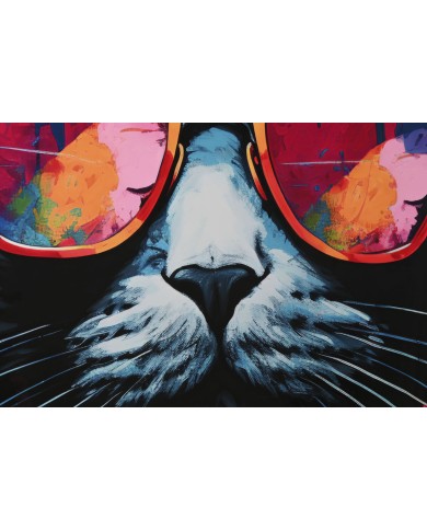 Quadro Home ESPRIT Moderno Gatto 80 x 3 x 120 cm (2 Unità)